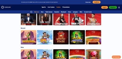 Pure Win Casino Review India